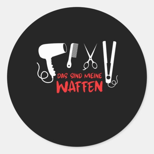 Hairdresser Hair Stylust Hair Dryer Hair Salon Gif Ronde Sticker (Voorkant)