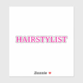Hairdresser Hairstylist Pink Spa Salon Wedding Sticker (Vel)