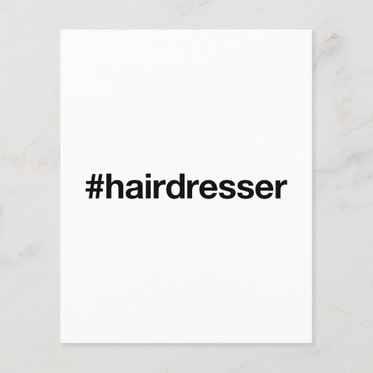 HAIRDRESSER Hashtag Flyer (Voorkant)