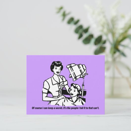 Hairdresser Humor - Natuurlijk kan ik een geheim b Briefkaart (Staand voorkant)