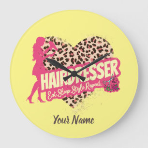 Hairdresser Leopard Hair Hustler Haarstylist Grote Klok