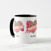 Hairdresser Leopard Hair Hustler Haarstylist Mok (Voorkant links)