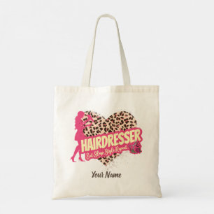 Hairdresser Leopard Hair Hustler Haarstylist Tote Bag