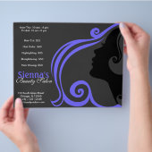 Hairdresser (lichtblauw) flyer (Hand)