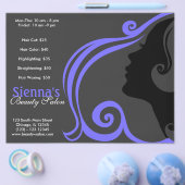 Hairdresser (lichtblauw) flyer (Enkel)