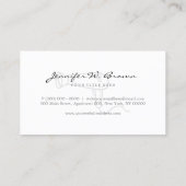 HairDresser logo zwarte haardroger salon stylist Visitekaartje (Achterkant)