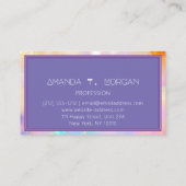 Hairdresser Makeup Artist Beauty Holographic Logo Visitekaartje (Achterkant)