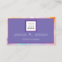 Hairdresser Makeup Artist Beauty Holographic Logo Visitekaartje