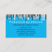 Hairdresser Makeup Eyelash Silver Drift Blue Ocean Visitekaartje (Achterkant)