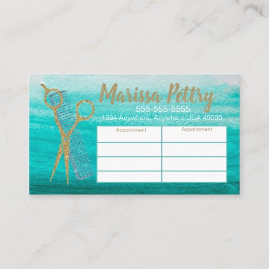 Hairdresser Modern hair stylist card Visitekaartje (Achterkant)