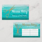 Hairdresser Modern hair stylist card Visitekaartje (Voorkant / Achterkant)