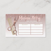 Hairdresser Modern hair stylist card Visitekaartje (Achterkant)