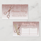 Hairdresser Modern hair stylist card Visitekaartje (Voorkant / Achterkant)