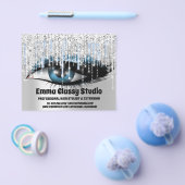 Hairdresser Nail Lashes Silver Grey Glitter Driver Flyer (Enkel)