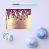 Hairdresser Nail Stylist Gold Confetti Drivers Flyer (Enkel)