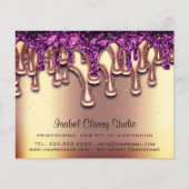 Hairdresser Nail Stylist Gold Confetti Drivers Flyer (Voorkant)