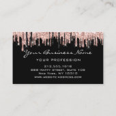 Hairdresser Nails Makeup Eyelash Roos Black Visitekaartje (Achterkant)