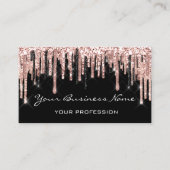 Hairdresser Nails Makeup Eyelash Roos Black Visitekaartje (Voorkant)