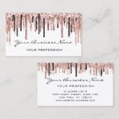 Hairdresser Nails Makeup Eyelash Roos White Visitekaartje (Voorkant / Achterkant)