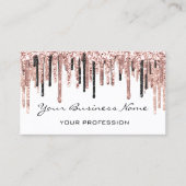 Hairdresser Nails Makeup Eyelash Roos White Visitekaartje (Voorkant)