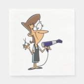 Hairdresser op het werk servet (Voorkant)