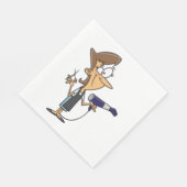 Hairdresser op het werk servet (Hoek)