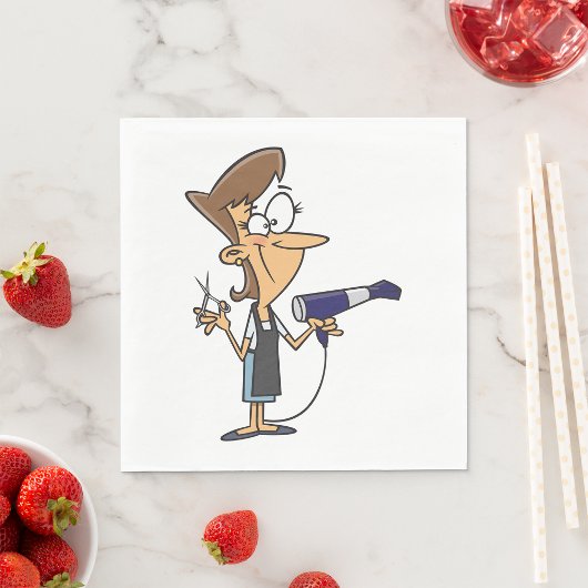 Hairdresser op het werk servet