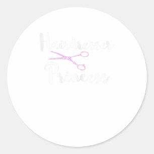Hairdresser Princess Haarstylist Hair Salon Hairg Ronde Sticker