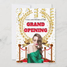 Hairdresser salon grand opening VIP red tappet