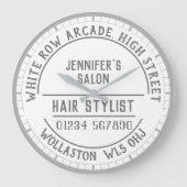 Hairdresser Salon Wall Clock Grote Klok (Voorkant)