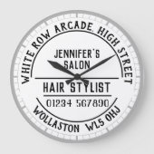 Hairdresser Salon Wall Clock Grote Klok (Voorkant)