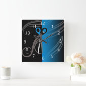 Hairdresser Scissor Concept  Vierkante Klok (Huis)