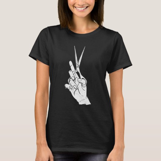 Hairdresser Scissors Beautician Hairstylist Hairc T-shirt (Voorkant)