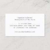 Hairdresser Scissors Logo FAUX Silver Sequin Taupe Visitekaartje (Achterkant)