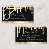 Hairdresser Scissors Makeup Roos Black Drivers Visitekaartje (Voorkant / Achterkant)