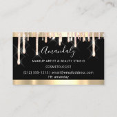 Hairdresser Scissors Makeup Roos Black Drivers Visitekaartje (Achterkant)