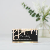 Hairdresser Scissors Makeup Roos Black Drivers Visitekaartje (Staand voorkant)