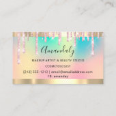 Hairdresser Scissors roze coiffeur Holographic Visitekaartje (Achterkant)