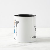 Hairdresser Stick Figuur Mok (Midden)