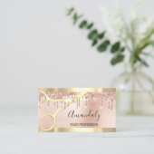 Hairdresser Stylist Coiffeur Gold Scissors omhuld Visitekaartje (Staand voorkant)