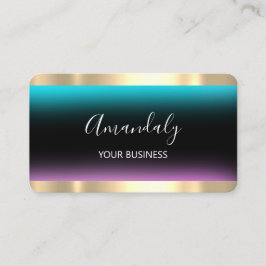 Hairdresser Stylist Coiffeur Scissors Gold Black Visitekaartje