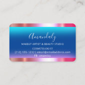 Hairdresser Stylist Coiffeur Scissors Gold Navy Visitekaartje (Achterkant)