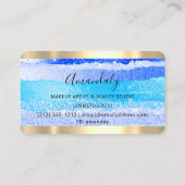 Hairdresser Stylist Coiffeur Scissors Gold Ocean Visitekaartje (Achterkant)