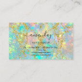 Hairdresser Stylist Gold Scissors Holografen Glitt Visitekaartje (Achterkant)