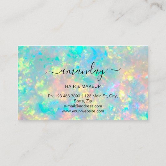 Hairdresser Stylist Gold Scissors Optioneel Visitekaartje (Achterkant)