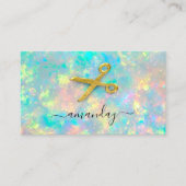 Hairdresser Stylist Gold Scissors Optioneel Visitekaartje (Voorkant)