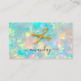 Hairdresser Stylist Gold Scissors Optioneel Visitekaartje