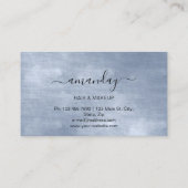 Hairdresser Stylist Golden Scissors Blue Visitekaartje (Achterkant)