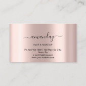Hairdresser Stylist Golden Scissors Roos Blush Visitekaartje (Achterkant)