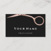 Hairdresser Stylist Scissors Roos Moderne Visitekaartje (Voorkant)